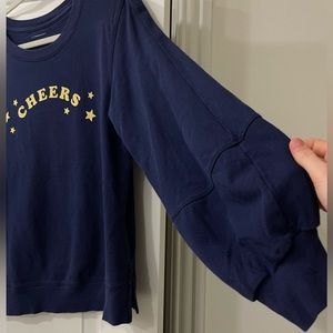 Jersey bubble sleeve sweatshirt